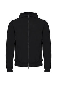 TECH JACKET À CAPUCHE — NOIR ONYX