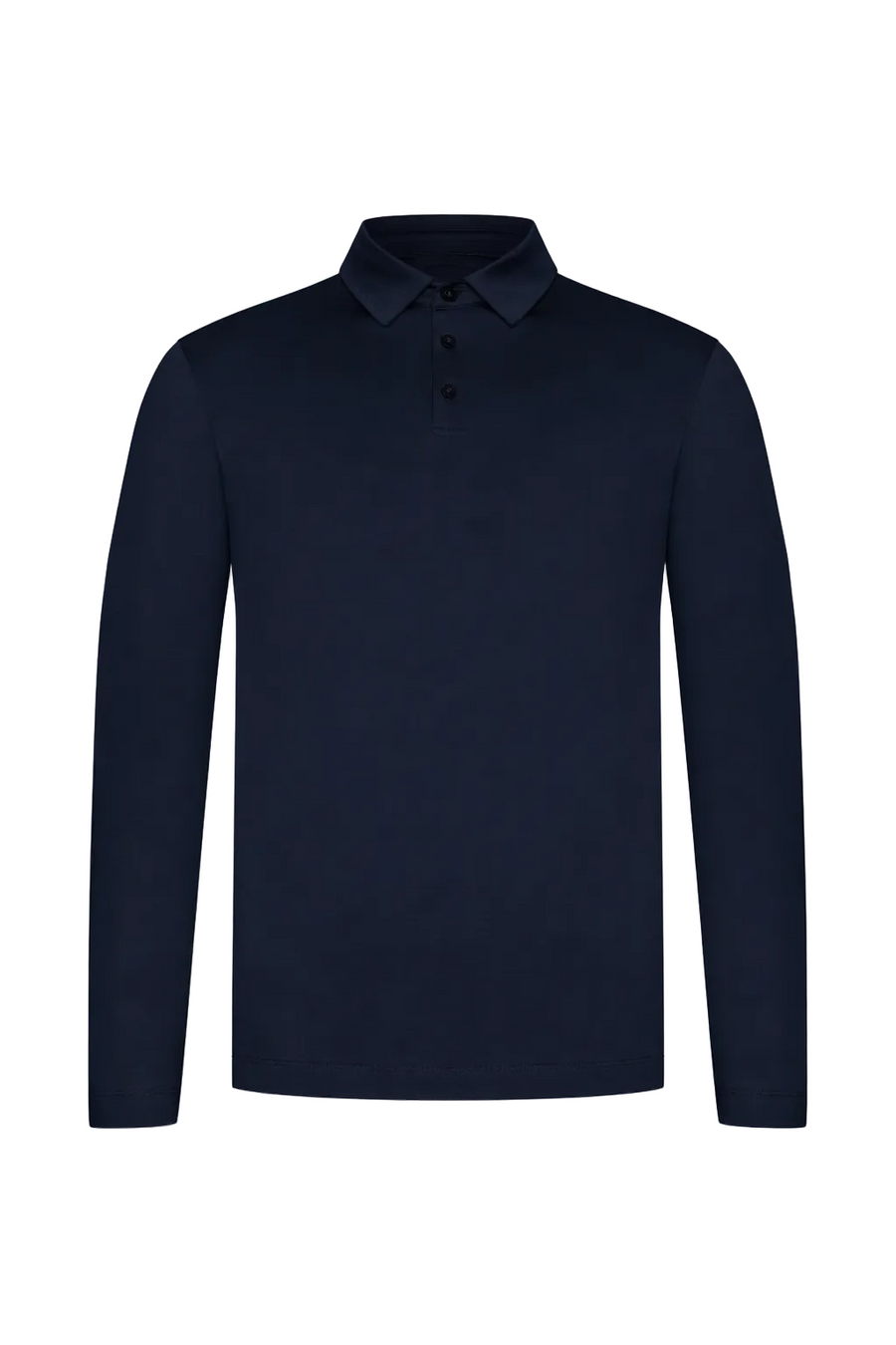 LONG SLEEVE POLO — BLEU NUIT