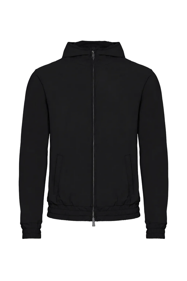 TECH JACKET À CAPUCHE — NOIR ONYX