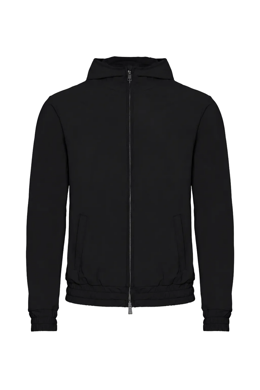 TECH JACKET À CAPUCHE — NOIR ONYX