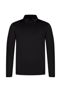 LONG SLEEVE POLO — NOIR ONYX