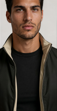 GILET RÉVERSIBLE — NOIR ONYX / ÉCRU