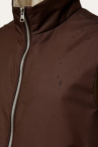 GILET RÉVERSIBLE — MOKA PROFOND / TAUPE SABLE