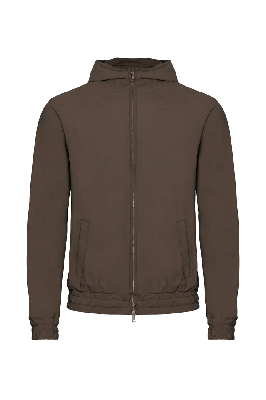 TECH JACKET À CAPUCHE — MOKA PROFOND