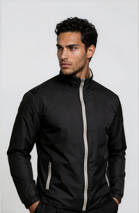 VESTE RÉVERSIBLE — NOIR ONYX / ÉCRU