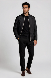 VESTE RÉVERSIBLE — NOIR ONYX / ÉCRU
