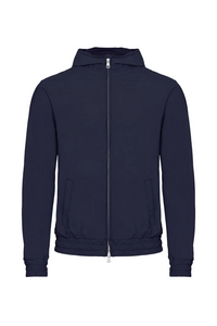 TECH JACKET À CAPUCHE — BLEU NUIT