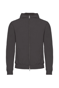 TECH JACKET À CAPUCHE — GRIS ANTHRACITE