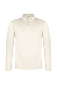 LONG SLEEVE POLO — SABLE CLAIR