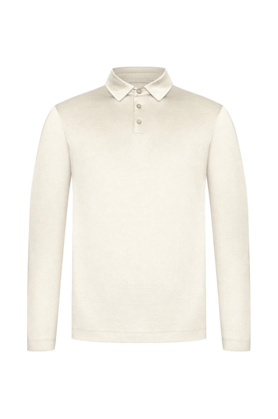 LONG SLEEVE POLO — SABLE CLAIR