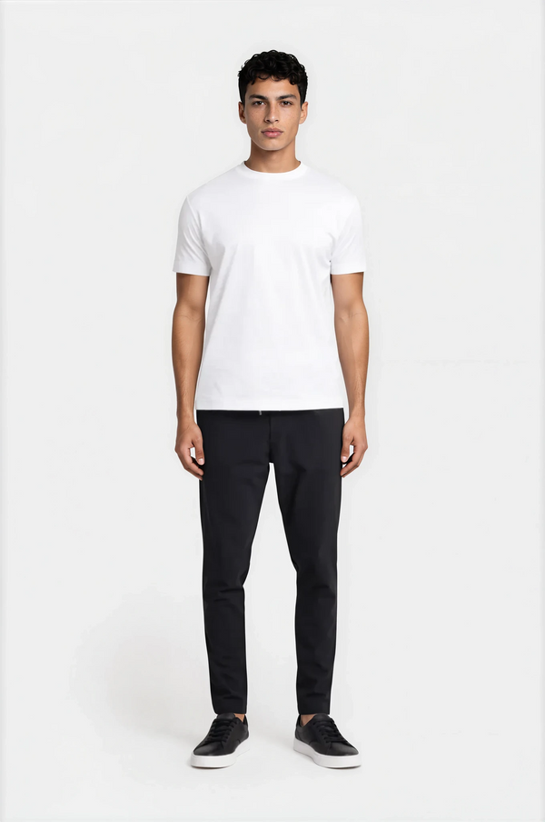 T-SHIRT ESSENTIEL — BLANC PUR