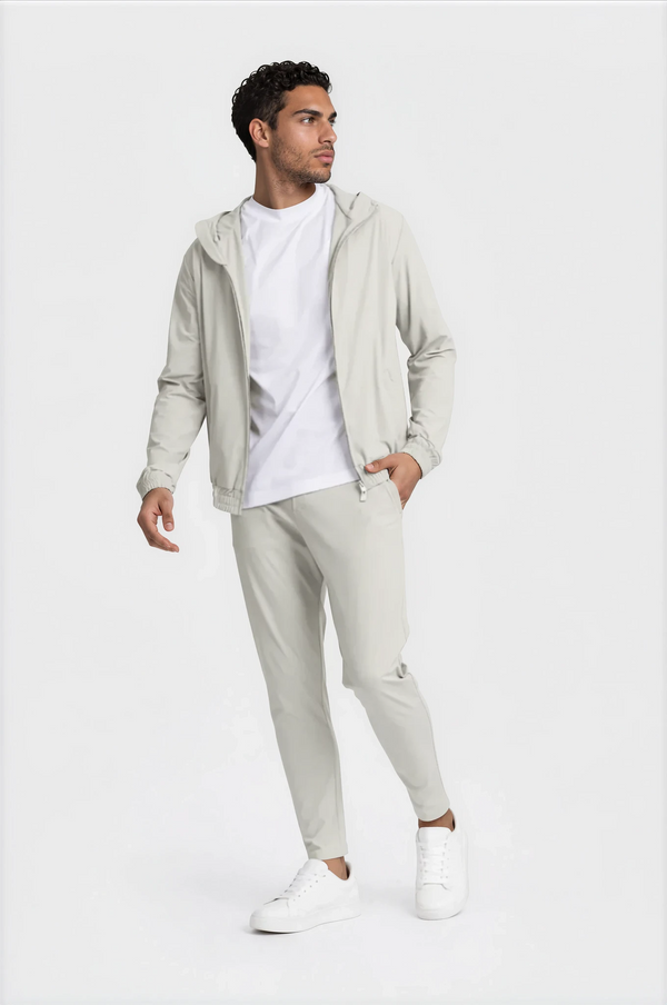 TECH SUIT À CAPUCHE — GRIS NUAGE