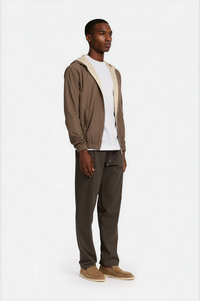 VESTE À CAPUCHE BLEND — CAMEL