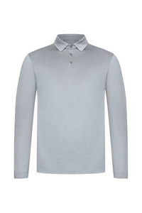 LONG SLEEVE POLO — GRIS BRUME