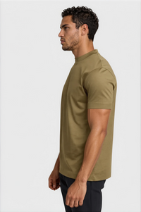 T-SHIRT ESSENTIEL — VERT OLIVE