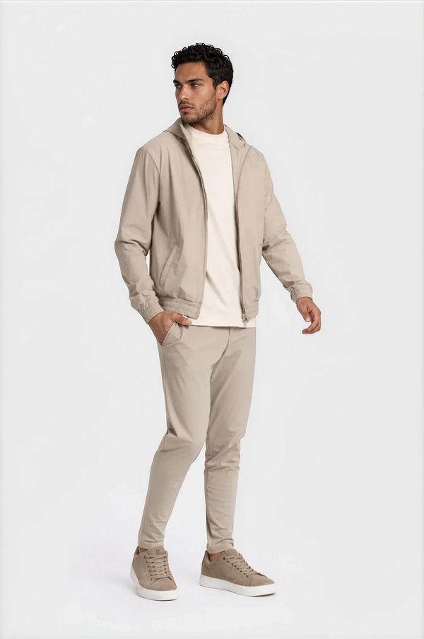 TECH SUIT À CAPUCHE — SABLE DORÉ