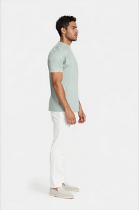 T-SHIRT ESSENTIEL — VERT SAUGE