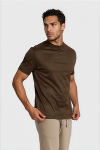 T-SHIRT ESSENTIEL — BRUN CACAO