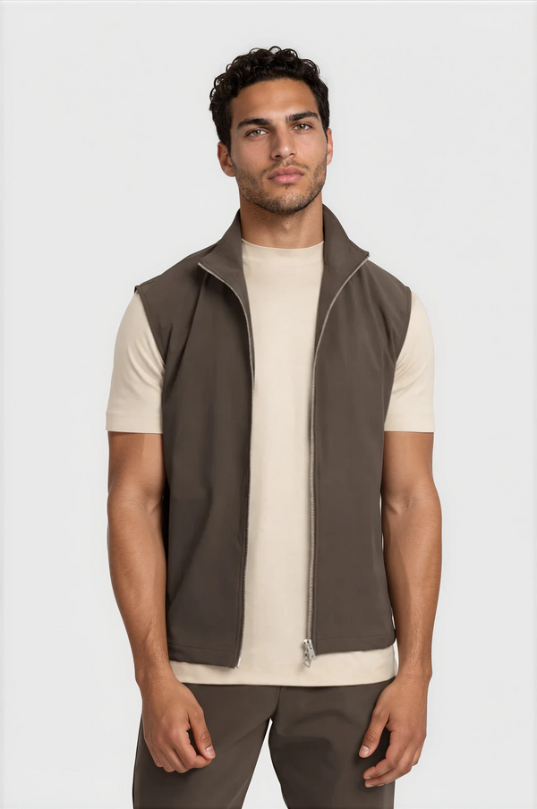 TECH GILET — MOKA PROFOND