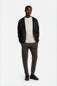 VESTE À CAPUCHE BLEND — NOIR ONYX