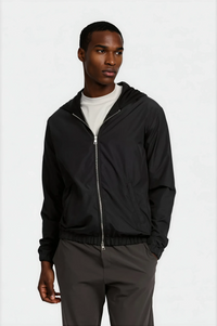 VESTE À CAPUCHE BLEND — NOIR ONYX