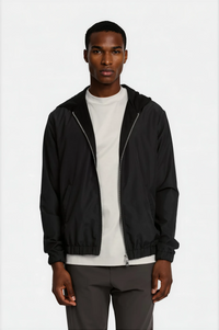 VESTE À CAPUCHE BLEND — NOIR ONYX