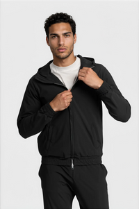 TECH SUIT À CAPUCHE — NOIR ONYX