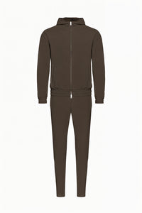 TECH SUIT À CAPUCHE — MOKA PROFOND