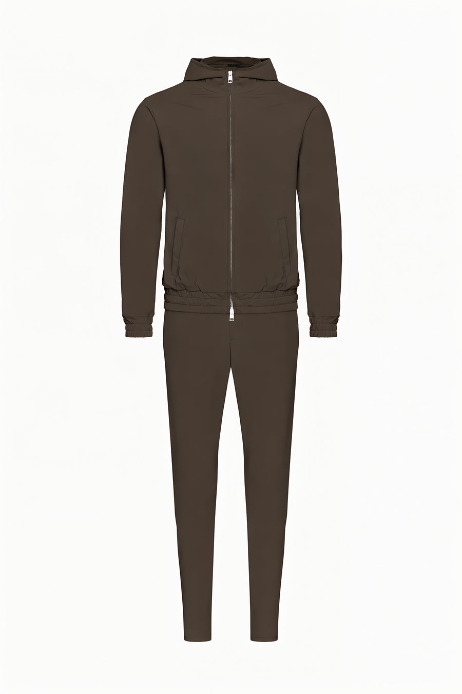 TECH SUIT À CAPUCHE — MOKA PROFOND