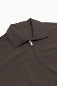 TECH JACKET À CAPUCHE — MOKA PROFOND