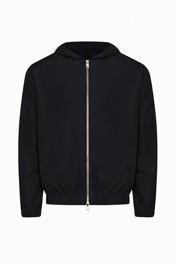 VESTE À CAPUCHE BLEND — NOIR ONYX