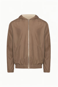 VESTE À CAPUCHE BLEND — CAMEL