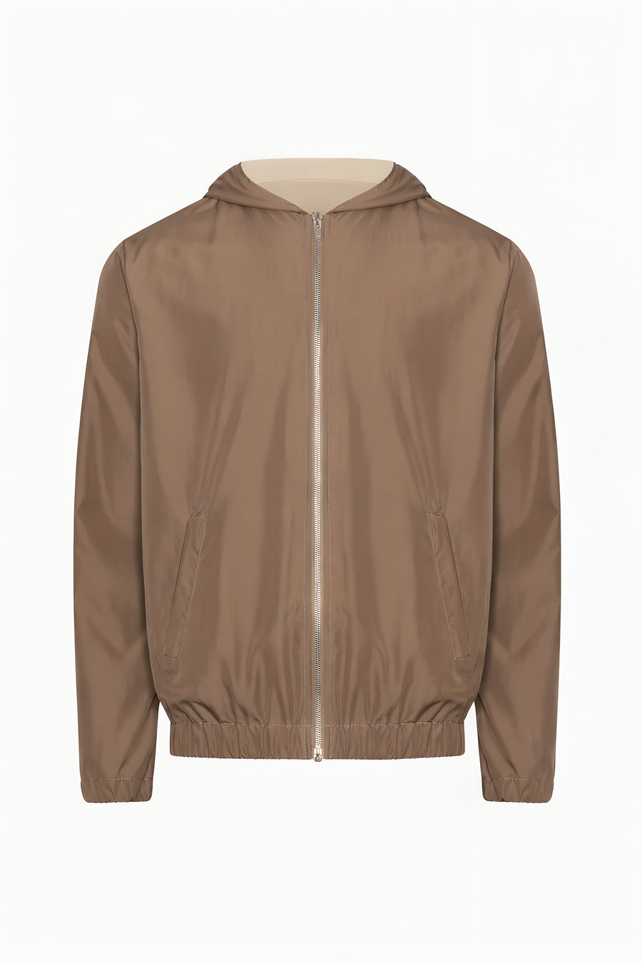 VESTE À CAPUCHE BLEND — CAMEL