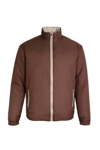 VESTE RÉVERSIBLE — MOKA PROFOND / ÉCRU