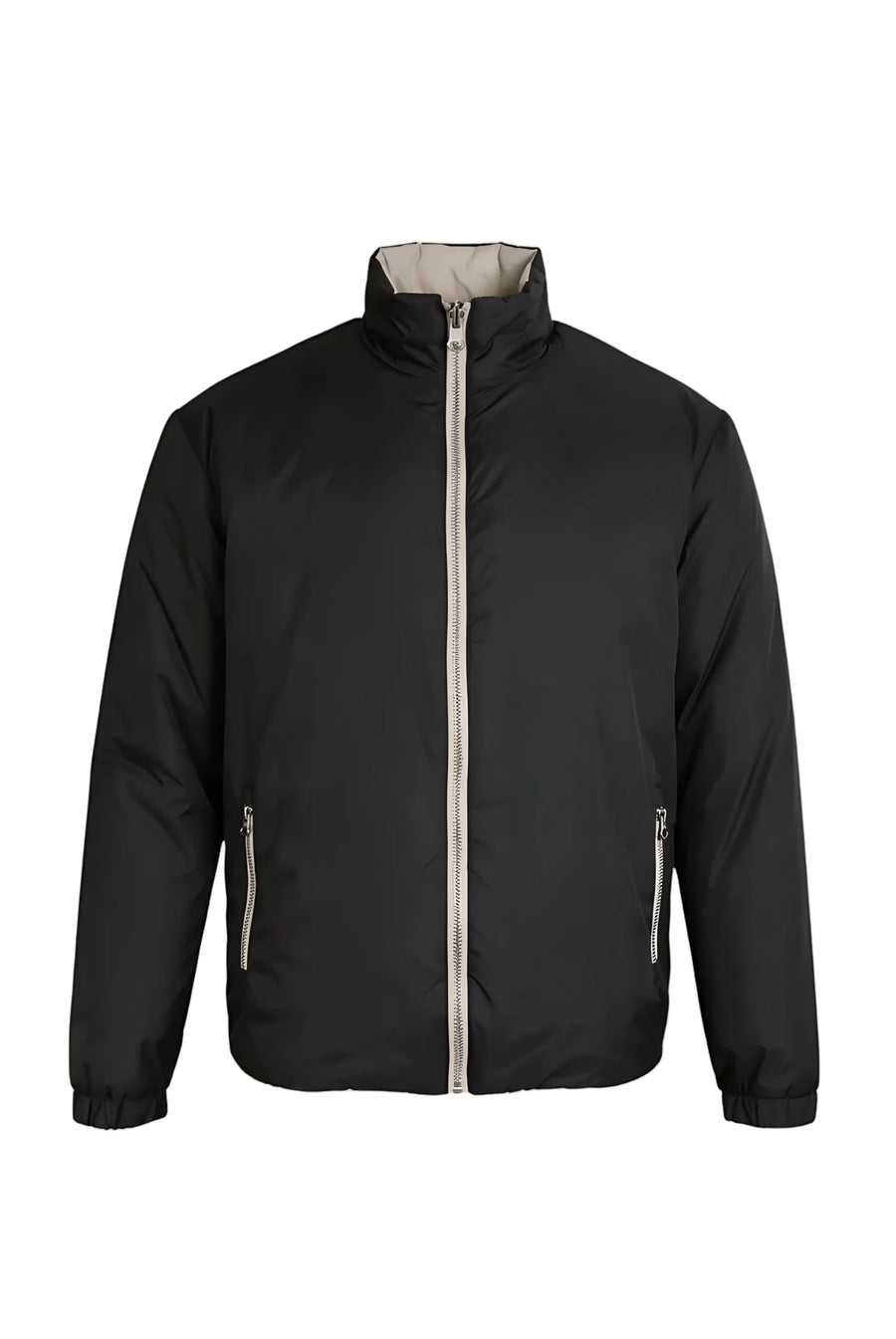 VESTE RÉVERSIBLE — NOIR ONYX / ÉCRU