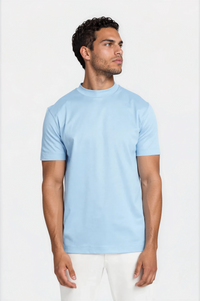 T-SHIRT ESSENTIEL — BLEU AZUR