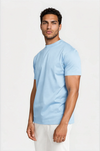 T-SHIRT ESSENTIEL — BLEU AZUR