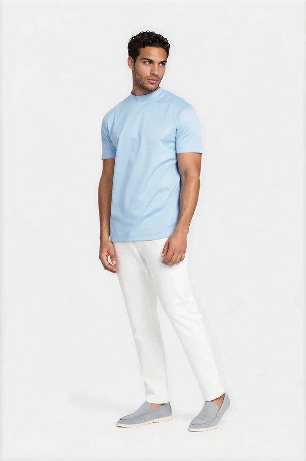 T-SHIRT ESSENTIEL — BLEU AZUR